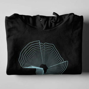 Africa Pop Art Black Hoodie - folded