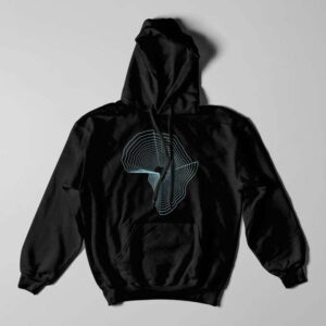 Africa Pop Art Black Hoodie - flat