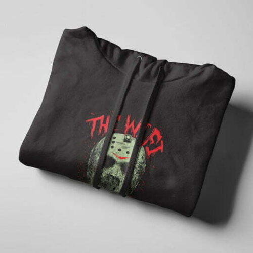 Wi-Fi Is Down Jason Friday 13th Black Hoodie - strings