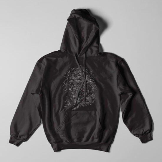 Einstein E=mc2 Black Hoodie - flat