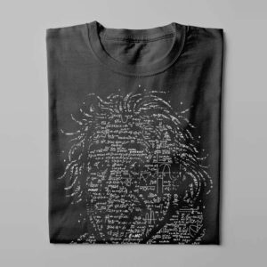 Einstein Gamma-Ray Graphic Design Men's Tee - black - folded long