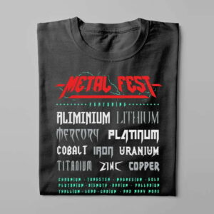 Metal Fest Parody Gamma-Ray Graphic Design Men's Tee - black - folded long