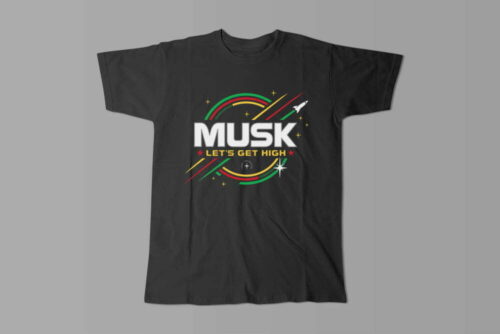 Elon Musk Parody Gamma-Ray Graphic Design Men's Tee - black