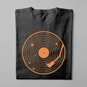 Vinyl Music Gamma-Ray Graphic Design Men's Tee - black - folded long