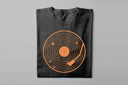 Vinyl Music Gamma-Ray Graphic Design Men's Tee - black - folded long