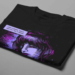 Darkling Space Luke Molver Nero Illustrated Men's Tee - black - folded short