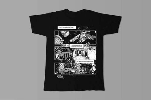 Mnemonica Luke Molver Nero Illustrated Men's Tee - black - back