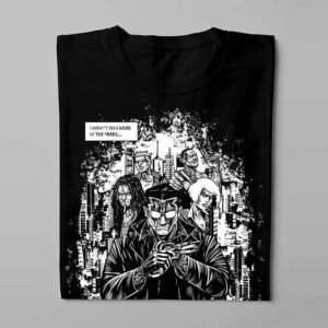 Sobracaine Luke Molver Nero Illustrated Men's Tee - black - folded long