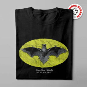 Batman Symbol Dark Knight Illustrated Mode Random Men's Tee - black - folded long