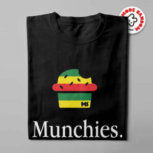 Munchies Apple Logo Illustrated Mode Random Men's Tee - black - folded long