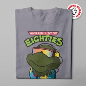 TMNT 80s Illustrated Mode Random Men's Tee - steel - folded long