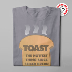 Toast Funny Mode Random Men's Tee - steel - folded long