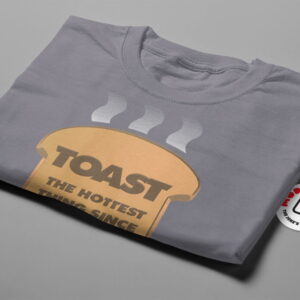 Toast Funny Mode Random Men's Tee - steel - folded short