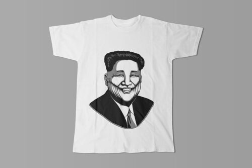 Kim Jong-un Stencil Men's Tee - white