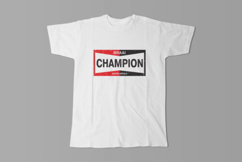 Champion Spark Plugs Braai Spoof Men's Tee - white