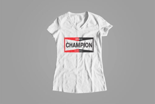 Champion Spark Plugs Braai Spoof Ladies' Tee - white