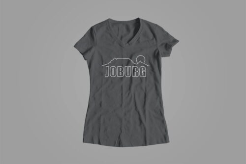 Johannesburg Skyline Humorous Ladies' Tee - charcoal