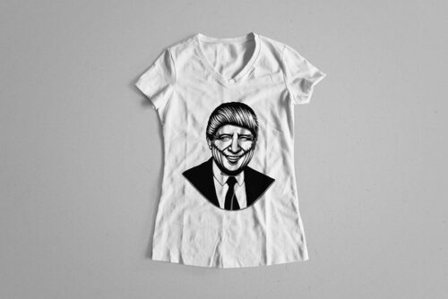 Trump Stencil Ladies' Tee - white