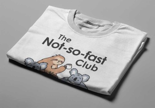 The Not So Fast Club Funny Men's Tee - white - folded short