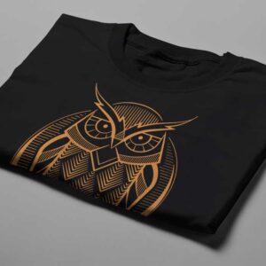 Gamma Ray Owl Geometric Men's Tee - black - folded short