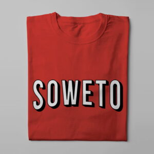 Netflix Soweto Logo Spoof Men's Tee - red - folded long