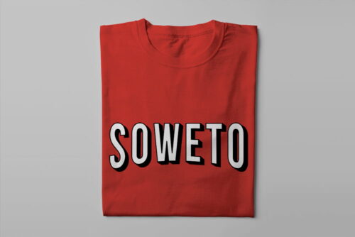 Netflix Soweto Logo Spoof Men's Tee - red - folded long