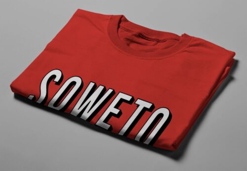 Netflix Soweto Logo Spoof Men's Tee - red - folded short