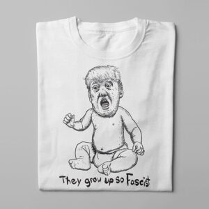 Donald Trump Fascist Kitchen Dutch Parody Men's Tee - white - folded long