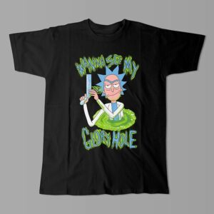 Glory Hole Rick and Morty Kitchen Dutch Parody Men's Tee - black