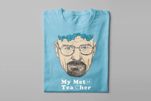 Breaking Bad Meth Teacher Kitchen Dutch Parody Men's Tee - sky blue - folded long