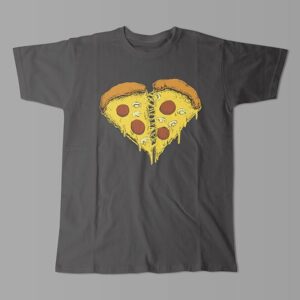 Pizza Heart Kitchen Dutch Parody Men's Tee - charcoal