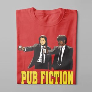 Pulp Fiction Kitchen Dutch Parody Men's Tee - red - folded long