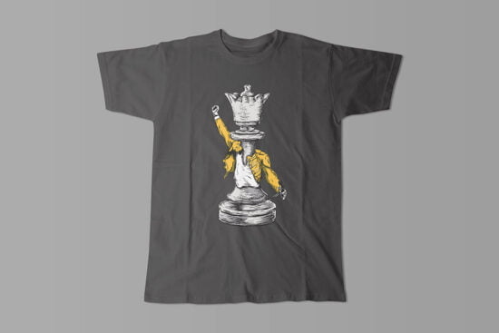 Queen Freddie Mercury Chess Kitchen Dutch Parody Men's Tee - charcoal