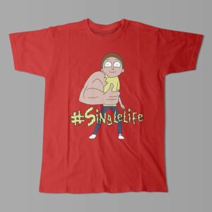 Rick and Morty Singlelife Kitchen Dutch Parody Men's Tee - red