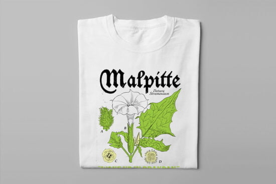 Malpitte Drug Parody Funny Men's Tee - white - folded long