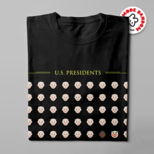 US Presidents Mode:Random Men's Tee - black - folded long