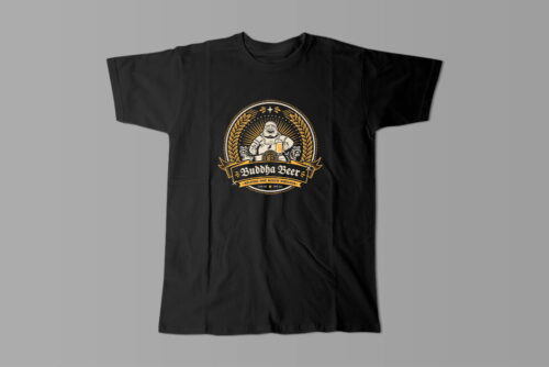 Buddha Beer Drinking Men's T-shirt - black