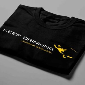 Johnnie Walker Keep Drinking Laugh it Off Parody Men's T-shirt - black - folded short