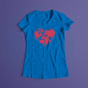 Pangaea Laugh it Off Ladies t-shirt - surf blue