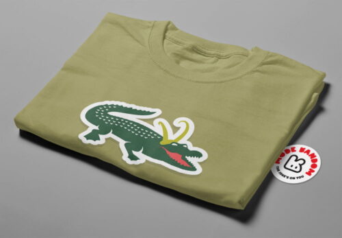 Alligator Loki Marvel Parody Men's Tee - olive - folded short