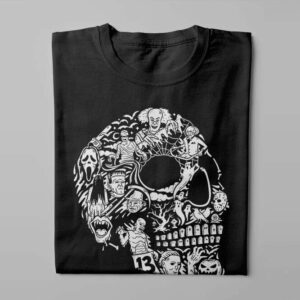 Horrorween Gamma-Ray Graphic Design Men's Tee - black - folded long