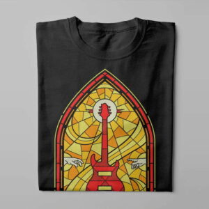 Rock Gods Homage Gamma-Ray Graphic Design Men's Tee - black - folded long