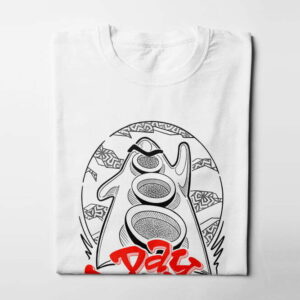 Day of the Tentacle Munky Design Graphic Men's Tee - white - folded long