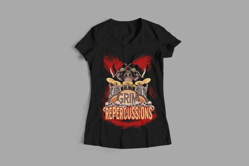 Grim Repercussions Luke Molver Graphic Horror Ladies' Tee - black