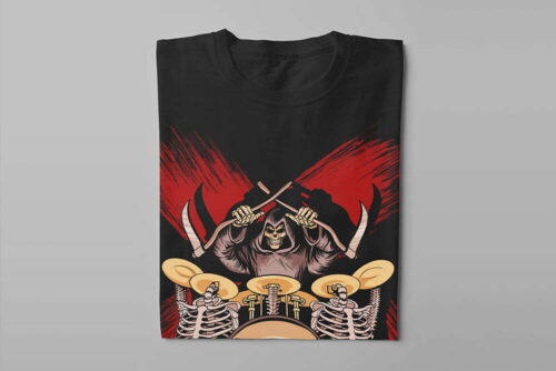 Grim Repercussions Luke Molver Graphic Horror Men's Tee - black - folded long