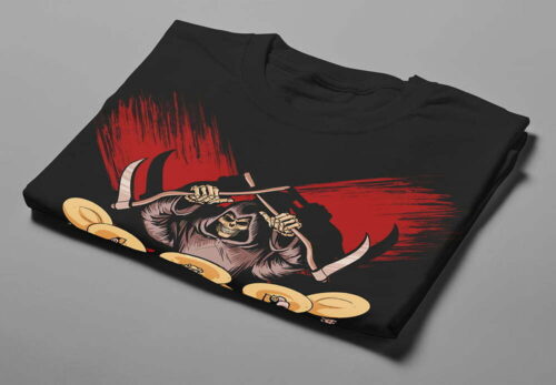 Grim Repercussions Luke Molver Graphic Horror Men's Tee - black - folded short