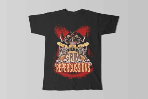 Grim Repercussions Luke Molver Graphic Horror Men's Tee - black