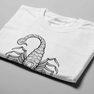 Scorpion Munky Design Graphic Men's Tee - white - folded short