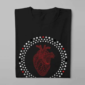 Heart Graphic Design Jade Holing Men's Tee - black - folded long