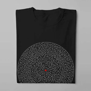 Maze Graphic Design Jade Holing Men's Tee - black - folded long